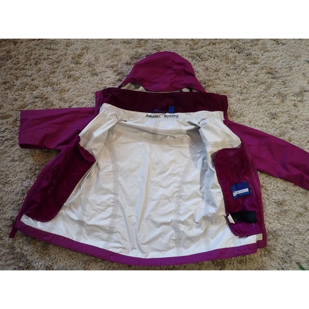 Marmot Rain Jacket‎ Girls Small Purple Good Hooded Waterproof PreCip Shell